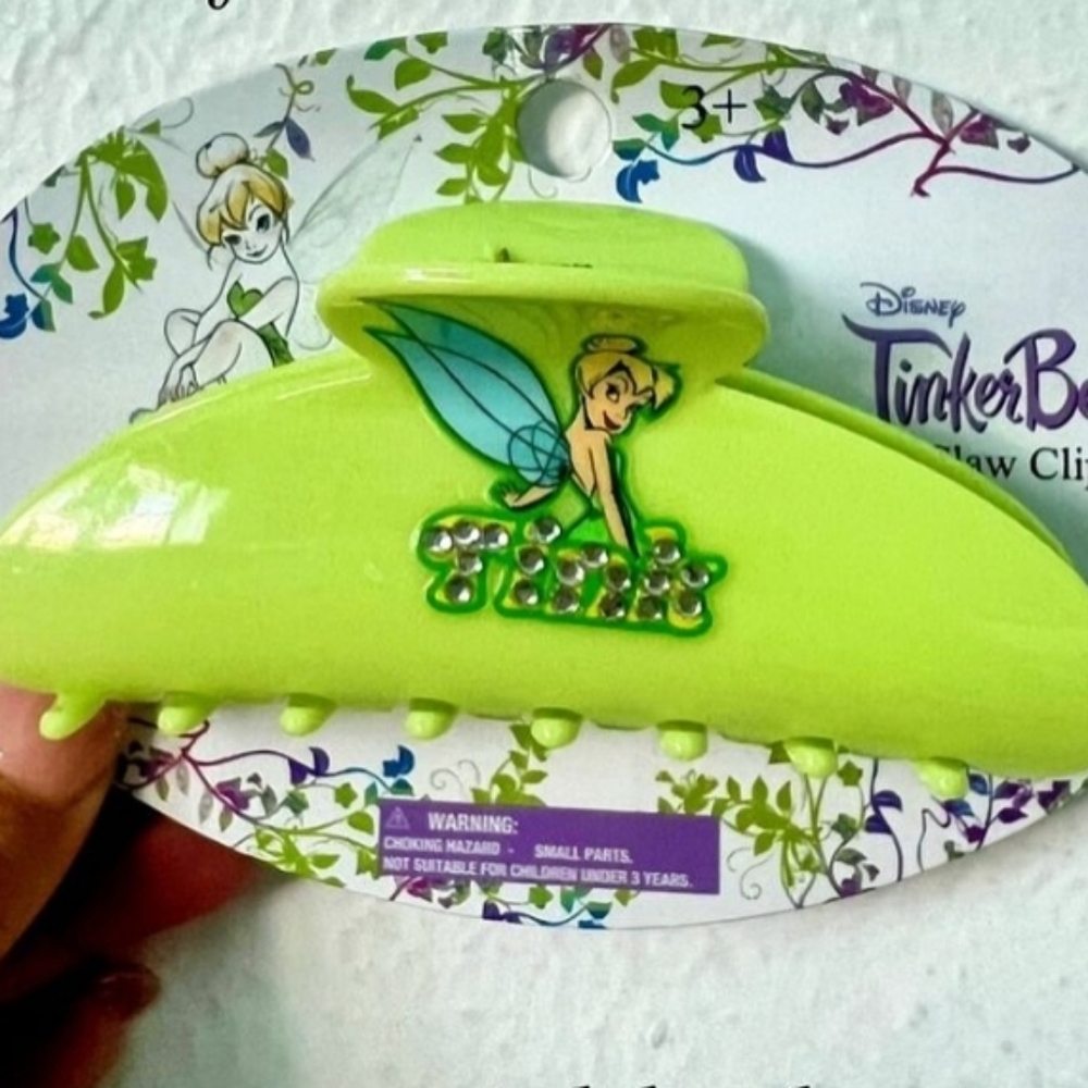 New Disney Lime Green Tinker Bell Hair Clip